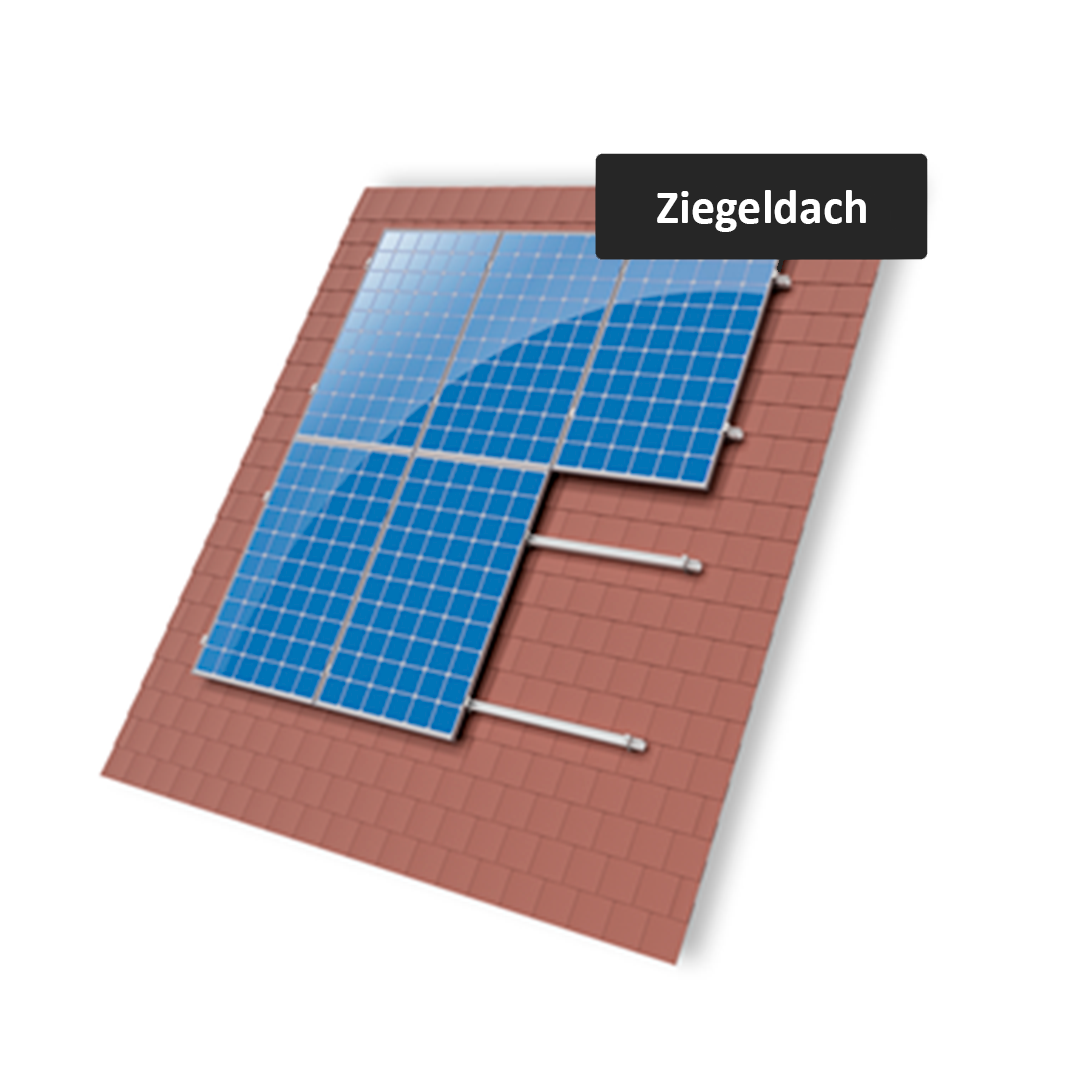 Solaranlage 1,74 kWp Komplettset mit Growatt Wechselrichter