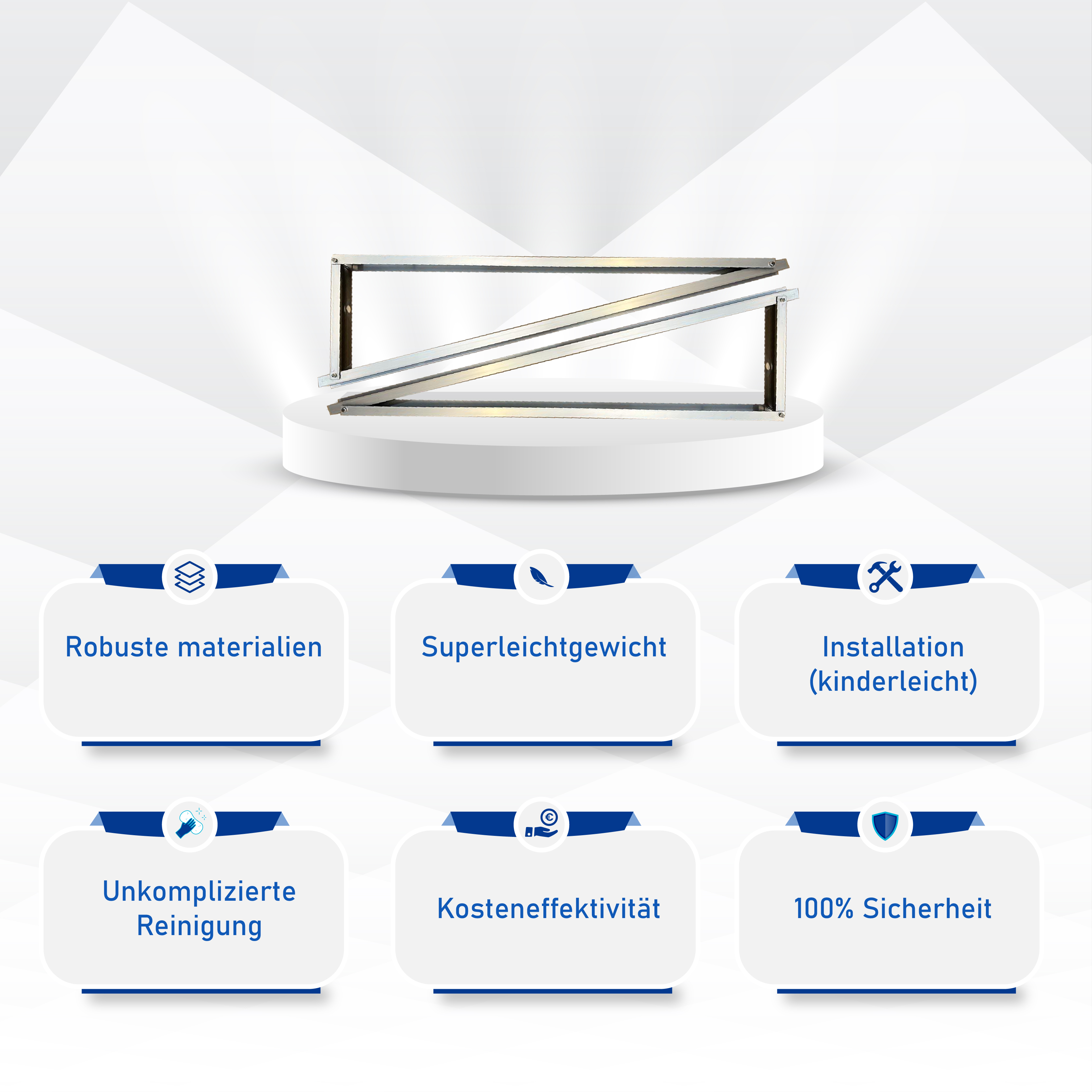 Solar Hook Montagepaket Flachdach Süd Premium-Light-System - für 2 Module (klein) – Bild 3
