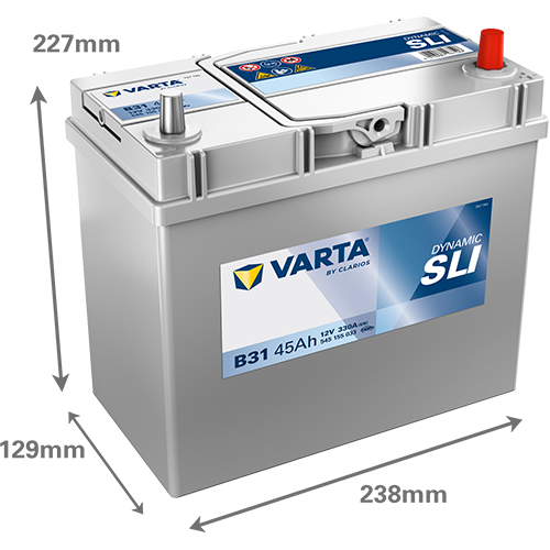 Varta B31 Dynamic SLI 545 155 033 Autobatterie 45Ah (Blue Dynamic) – Bild 3