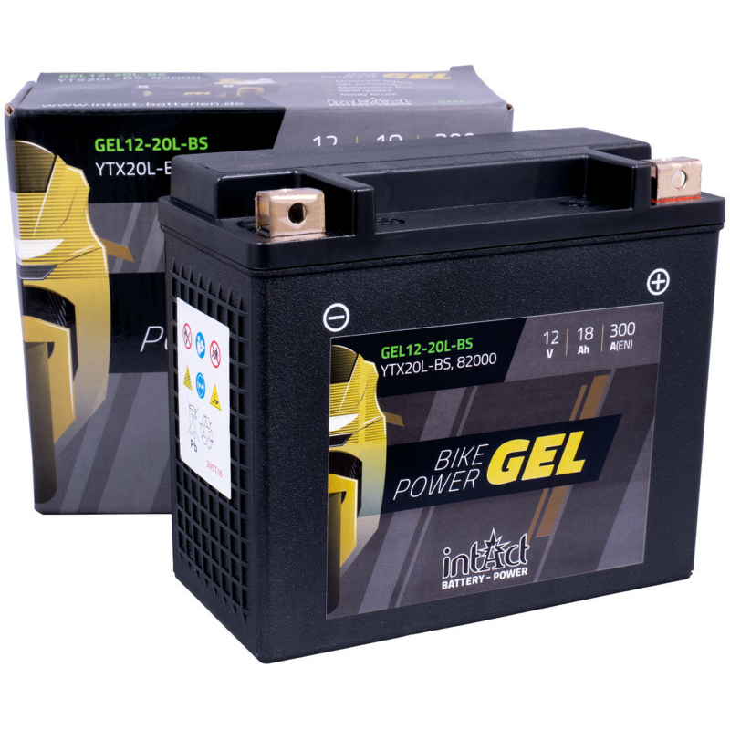 Intact GEL12-20L-BS Bike-Power GEL 18Ah Motorradbatterie (DIN 82000) YTX20L-BS – Bild 2