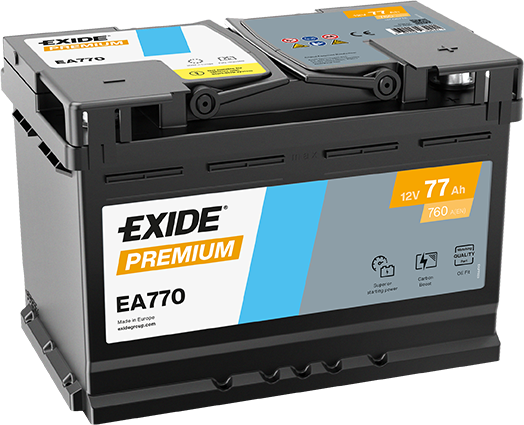 Exide EA770 Premium Carbon Boost 77Ah Autobatterie 577 400 078