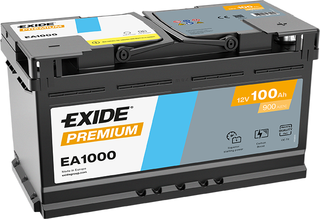 Exide EA1000 Premium Carbon Boost 100Ah Autobatterie 600 402 083