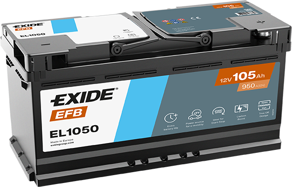 Exide EL1050 EFB Autobatterie 105Ah 605 500 095