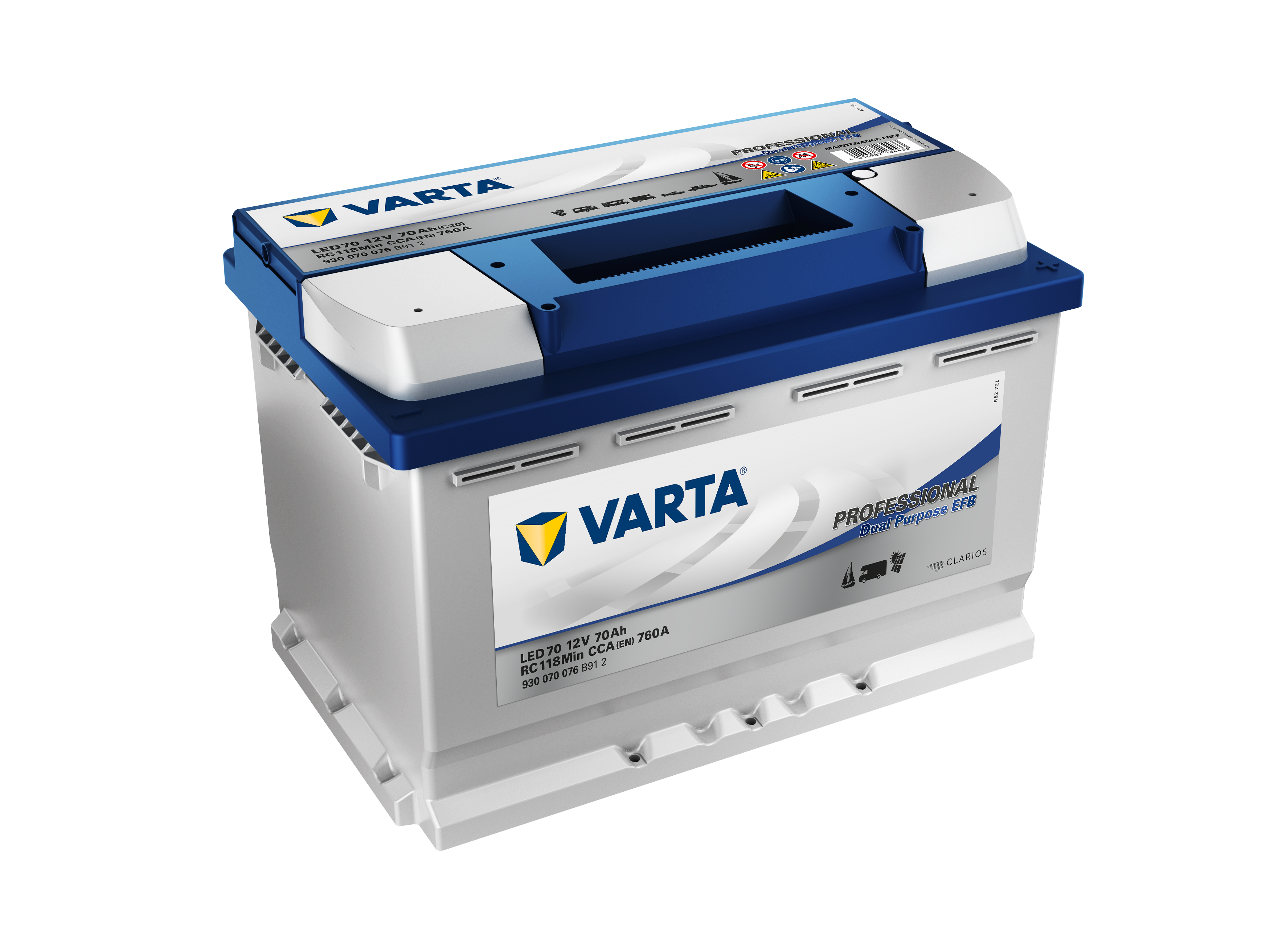 Varta LED70 Professional EFB 70AH Batterie – Bild 2