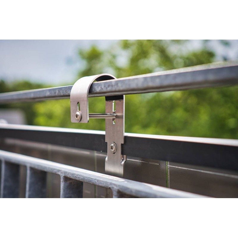 Solar Hook Montagepaket Balkon für eckige senkrechte Geländerstäbe - für 1 Modul – Bild 4