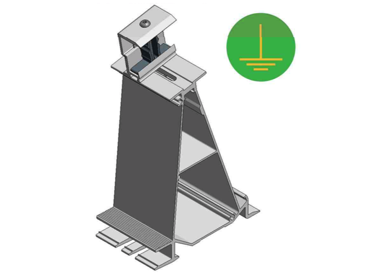 Van Der Valk 724651 Hinterfuß mit Endklemme Flachdachmontage ValkPro+ L10