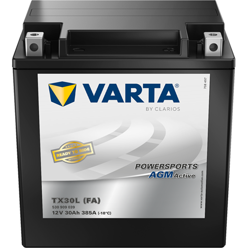 VARTA Powersports AGM ACTIVE YTX30L-BS 30Ah Motorradbatterie 12V (530909039)