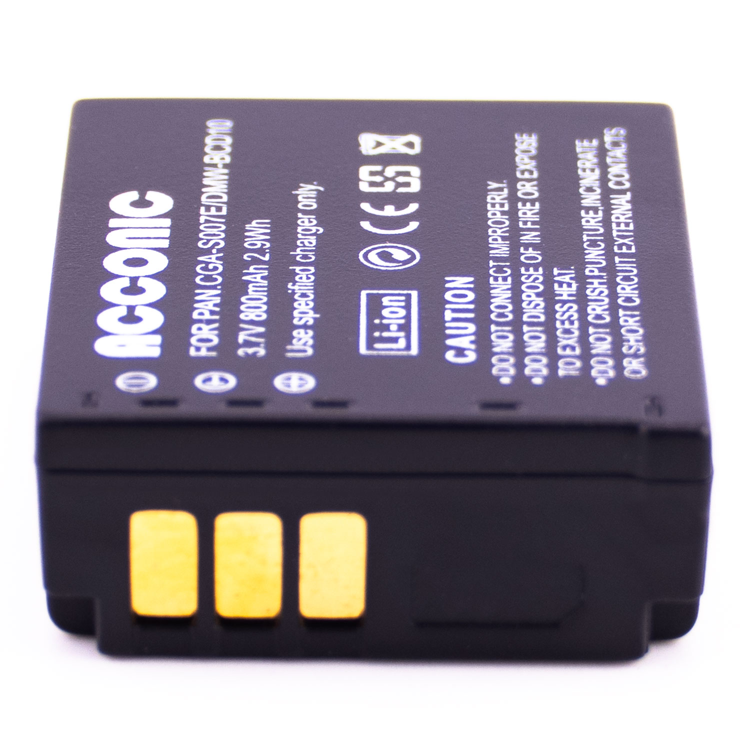 Acconic Photon Series CGA-S007 Ersatz Akku für  Panasonic CGA-S007 Lumix – Bild 4