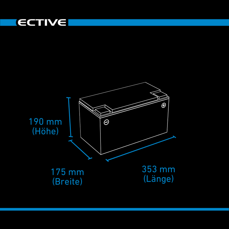 ECTIVE LC 100 LT 12V LiFePO4 Lithium Versorgungsbatterie 100 Ah – Bild 4