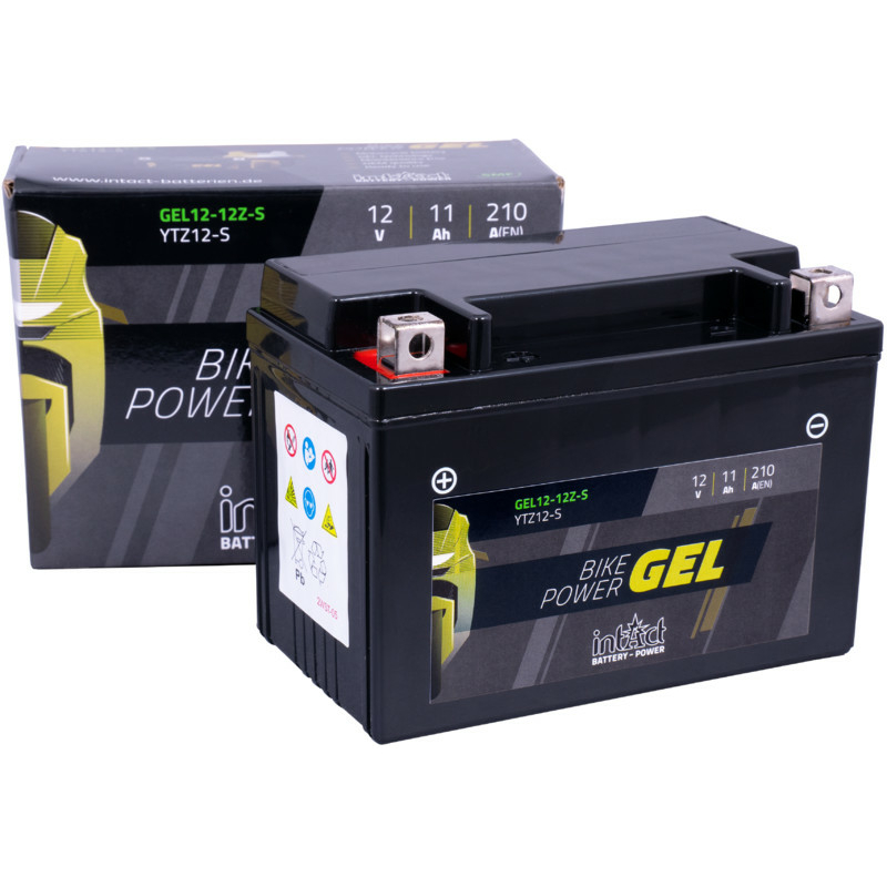 Intact GEL12-12Z-S Bike-Power GEL 11Ah Motorradbatterie (DIN 51120) YTZ12S, YTZ12-S