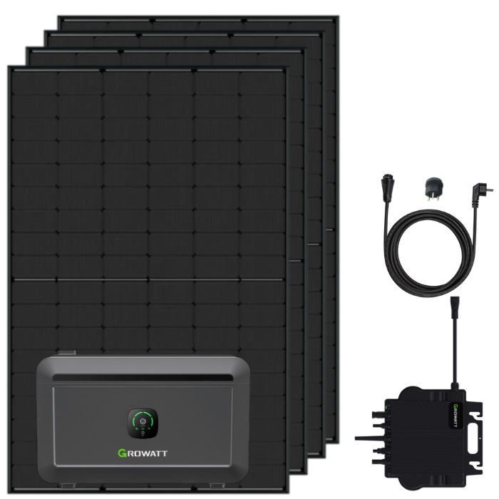 Growatt 1780Wp Balkonkraftwerk Set mit 2048Wh LiFePO4 Speicher