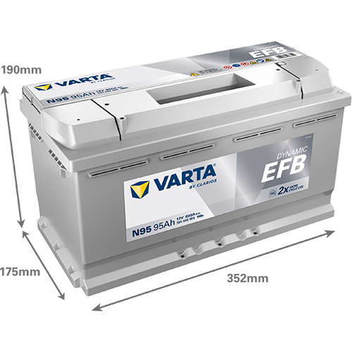 Varta N95 Dynamic EFB 595 500 085 Autobatterie 95Ah (Blue Dynamic) – Bild 3