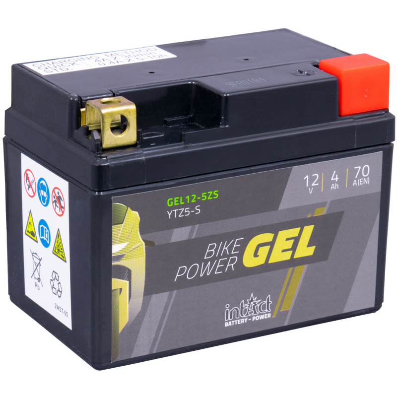 Intact GEL12-5ZS Bike-Power GEL 4Ah Motorradbatterie (DIN 50314) YTZ5S, YTX4L-BS