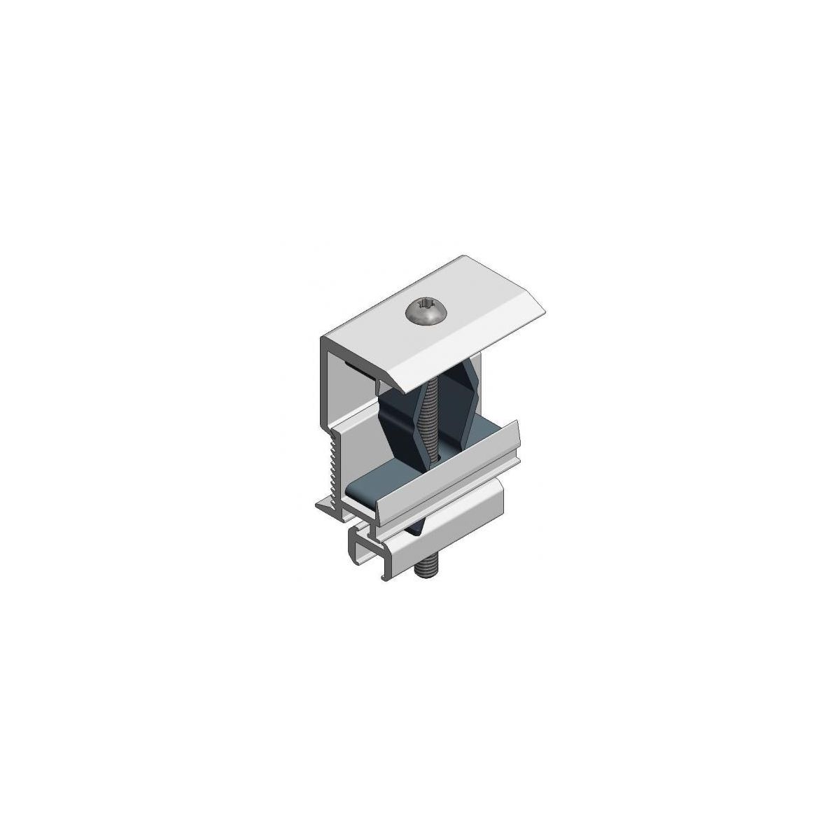 Van Der Valk 721552 Endklemme aus Aluminium für Aluminiumprofil in grau