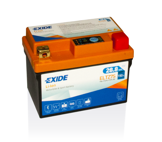 Exide Li-Ion ELTZ7S YTZ7S Motorradbatterie 2Ah (DIN 50616)
