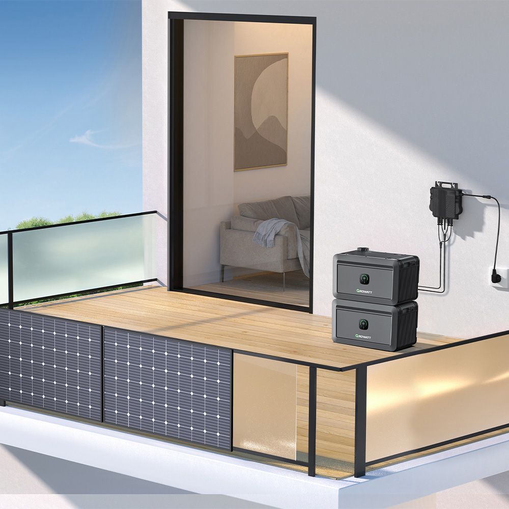 Growatt 890Wp Balkonkraftwerk Set mit 2048Wh LiFePO4 Speicher – Bild 6