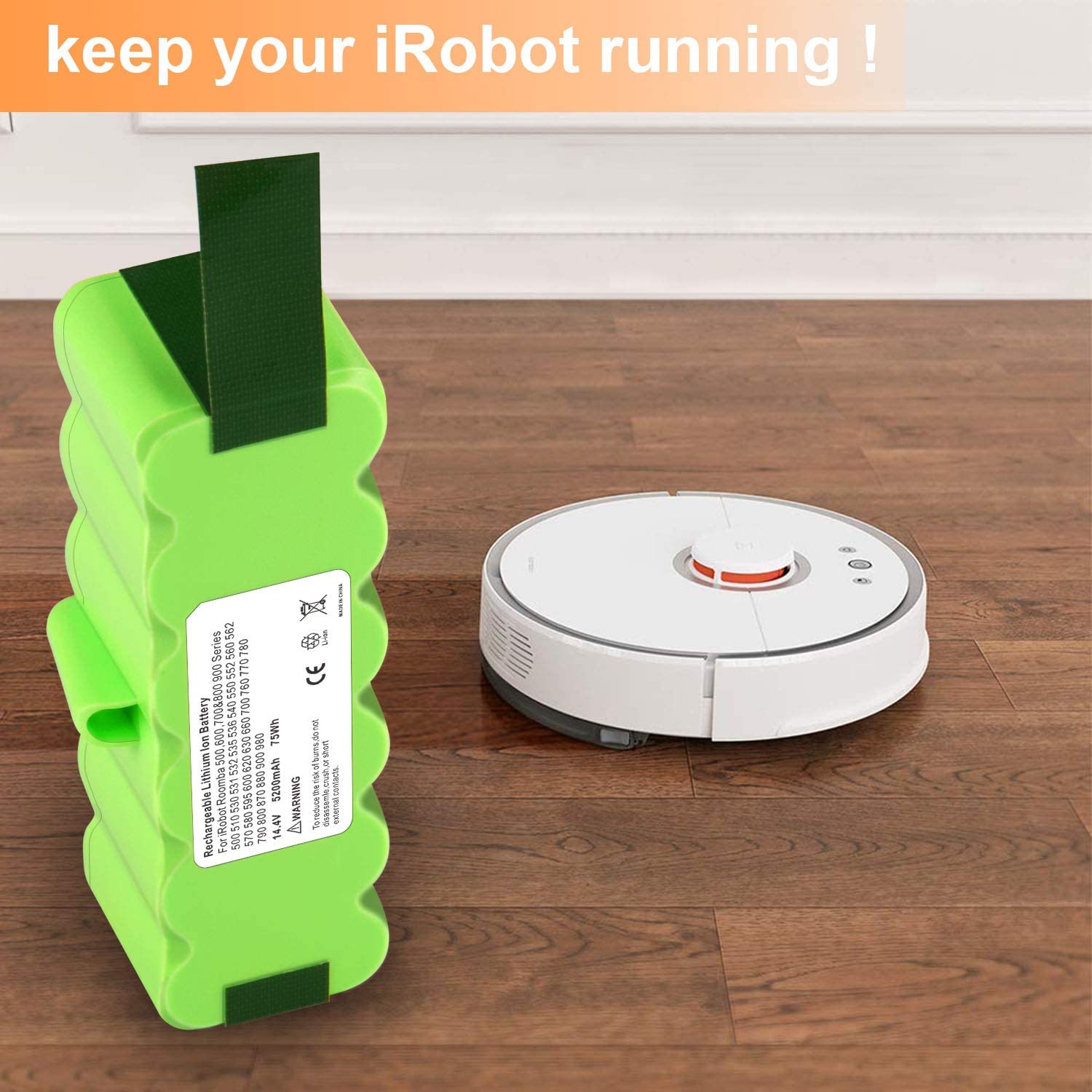Acconic Akku 5200mAh f. Roomba iRobot 660 665 670 671 675 696 681 790 866 886 896 Scooba 450 – Bild 3