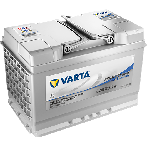 Varta LAD60B Professional DC AGM 60AH Batterie 830 060 051