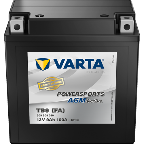 VARTA Powersports AGM ACTIVE YTB9-B 9Ah Motorradbatterie 12V (509909010)