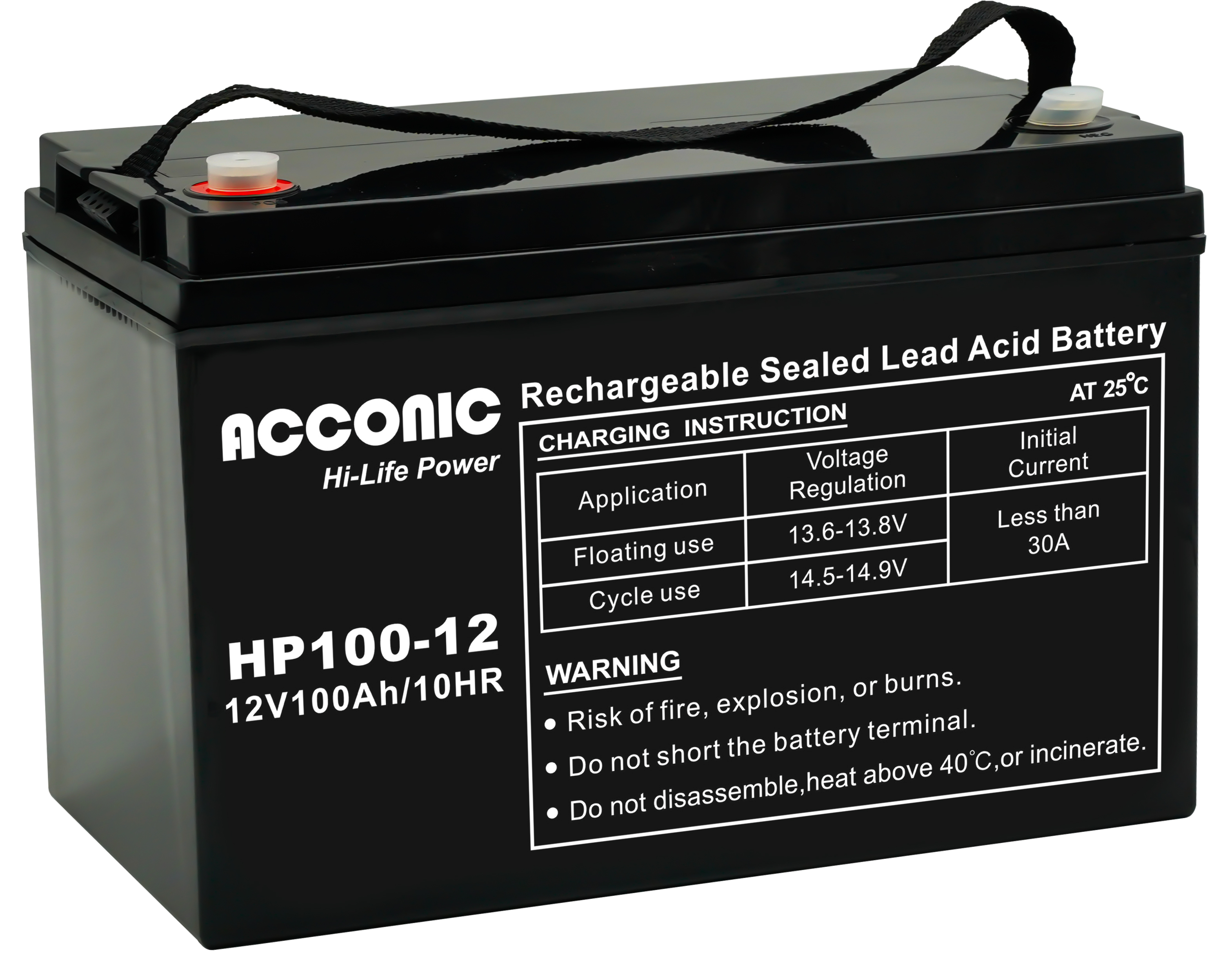 Acconic HP100-12 Hi-Life Power AGM 12V 100Ah Bleiakku