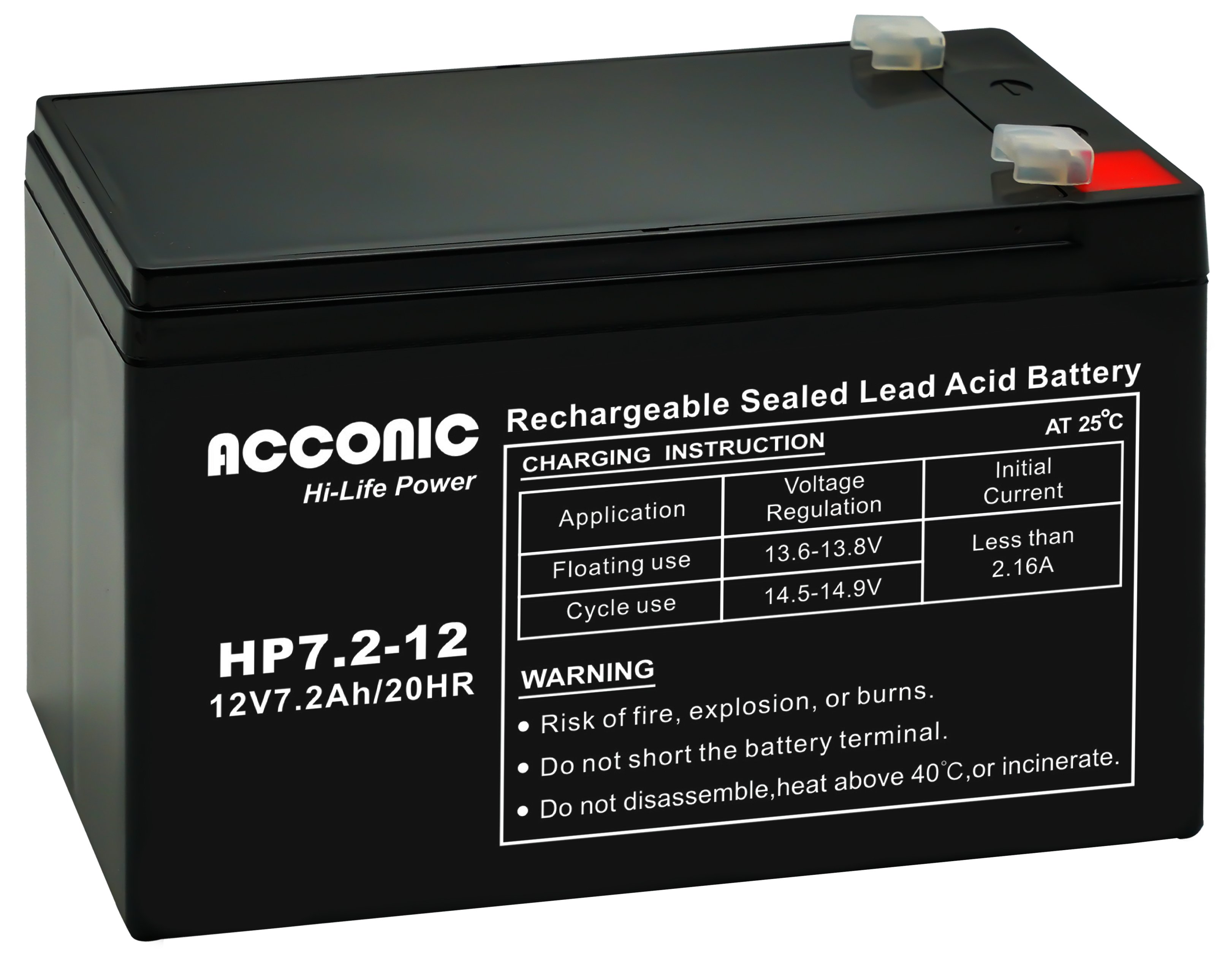 Acconic HP7.2-12 Hi-Life Power AGM 12V 7.2Ah Bleiakku