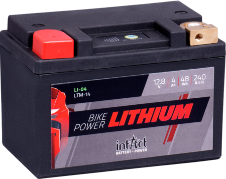 Intact LI-04 Bike-Power Lithium 4Ah Motorradbatterie LTM14