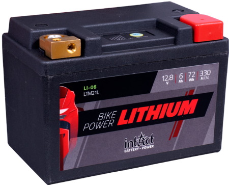 Intact LI-06 Bike-Power Lithium 6Ah Motorradbatterie LTM21L