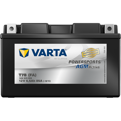 VARTA Powersports AGM ACTIVE YT7B-BS 6,5Ah Motorradbatterie 12V (506929009) – Bild 3