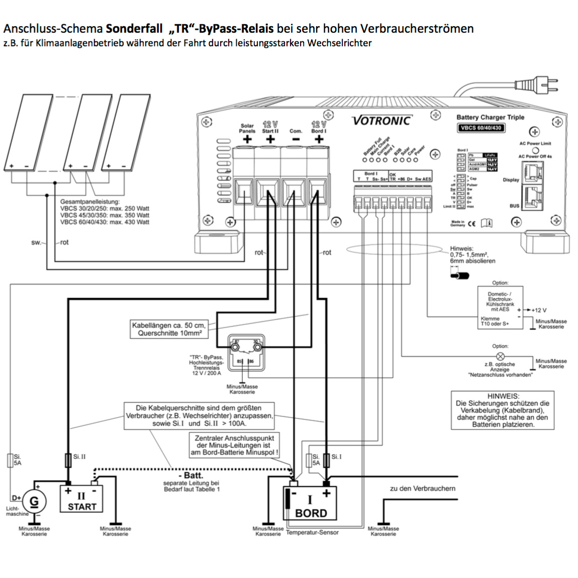 Votronic VBCS 60/40/800 Triple HV CI - Solarladeregler Batterieladegerät Ladewandler Kombi – Bild 3