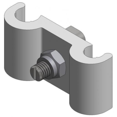 Van Der Valk 721100 Stockschraubenklemme aus Aluminium