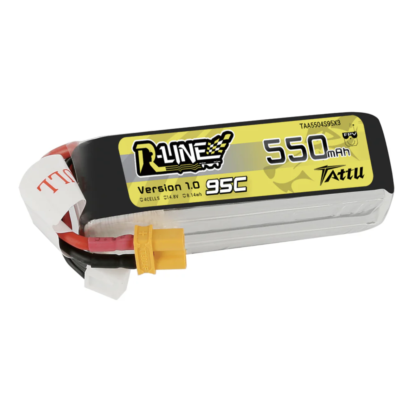 Tattu 550mAh 14.8V 95C 4S1P R-Line Lipo Batterie mit XT30 Stecker TAA5504S95X3