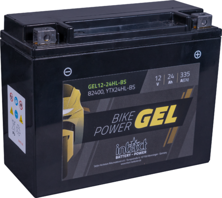 Intact GEL12-24HL-BS Bike-Power GEL 24Ah Motorradbatterie (DIN 82400) YTX24HL-BS