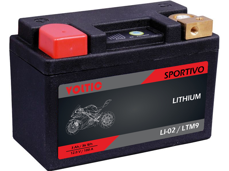 Voltic Sportivo Lithium YB9-B Motorradbatterie LI-02 (DIN 50914)