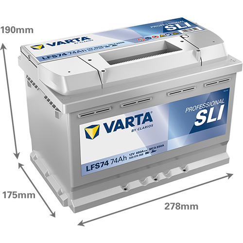 Varta LFS74 PROFESSIONAL SLI 930074068 74Ah – Bild 2