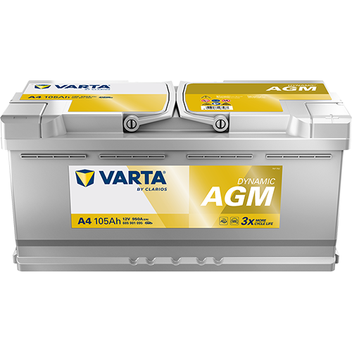 Varta A4 Dynamic AGM (H15)  605 901 095 Autobatterie 105Ah (Silver Dynamic)