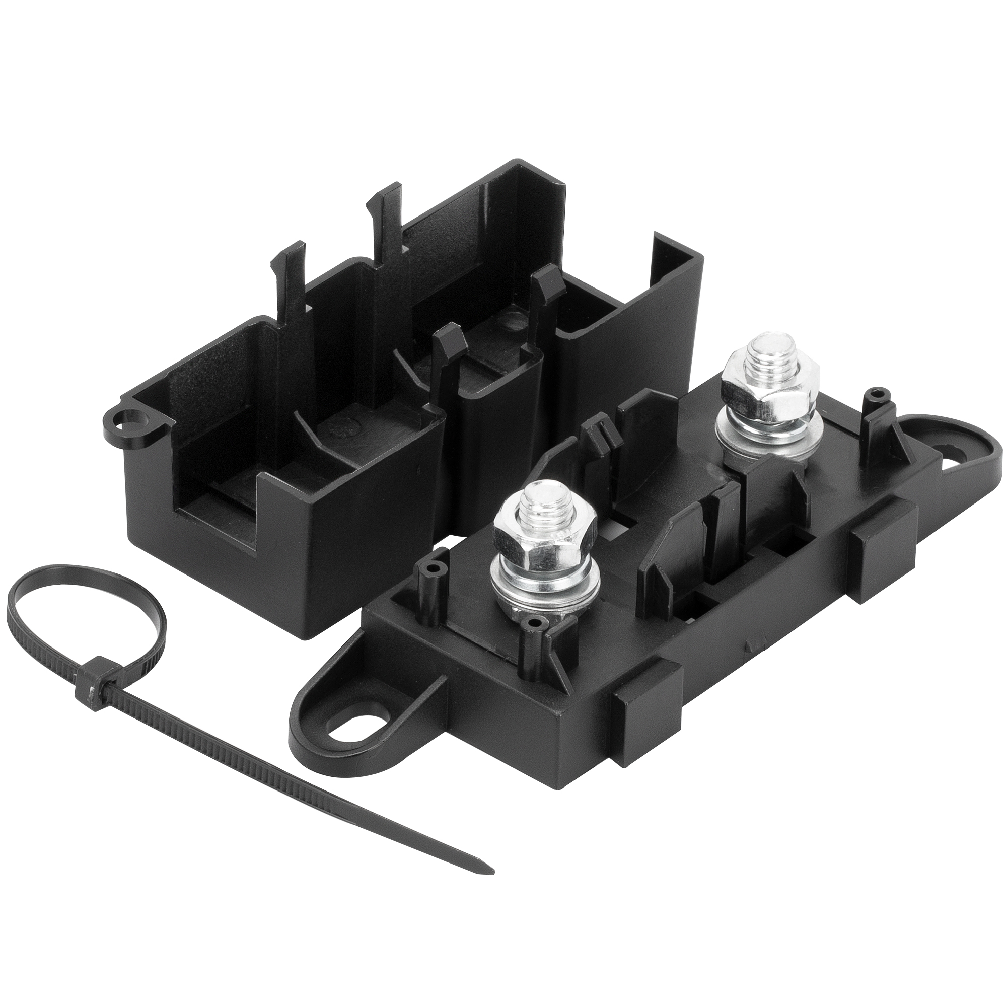 Voltima Sicherungshalter Mega, Schwarz, 126x37.5x43.5 mm (M8)