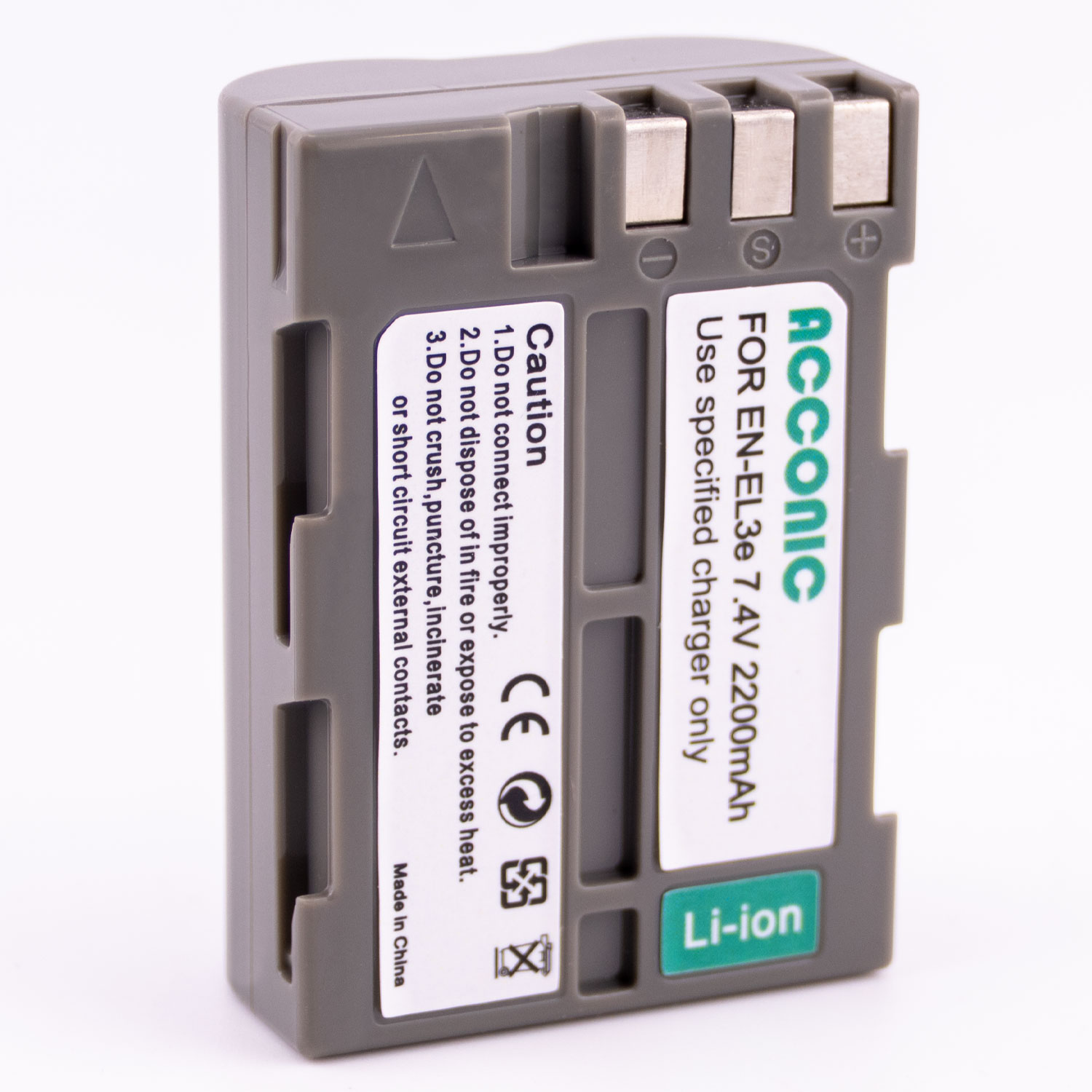 Acconic Photon Series EN-EL3e Ersatz Akku für  Nikon EN-EL3e D100 D200 D300 D50