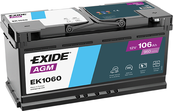 Exide EK1060 AGM 106Ah Autobatterie 605 901 095