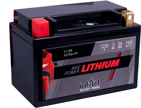 Intact LI-09 Bike-Power 3Ah Lithium Motorradbatterie HJTX9-FP