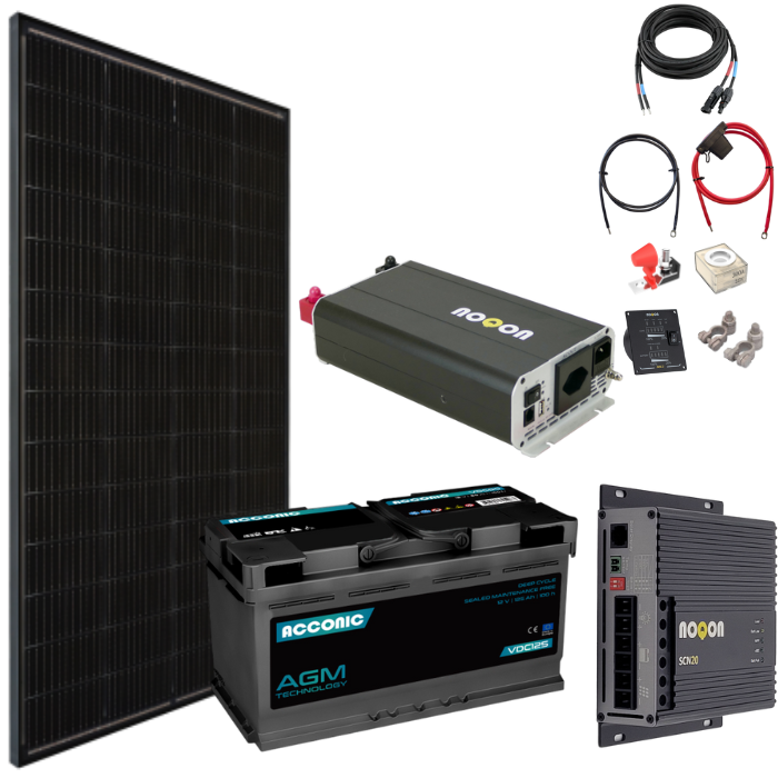 Solaranlage Komplett-Set MEDIUM - mit AGM Batterie