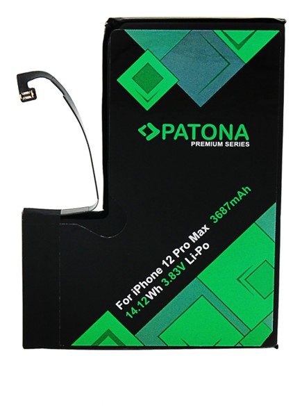 Premium Akku f. Apple iPhone 12 Pro Max A2342 A2410 A2411 A2412 inkl. Werkzeugset von Patona