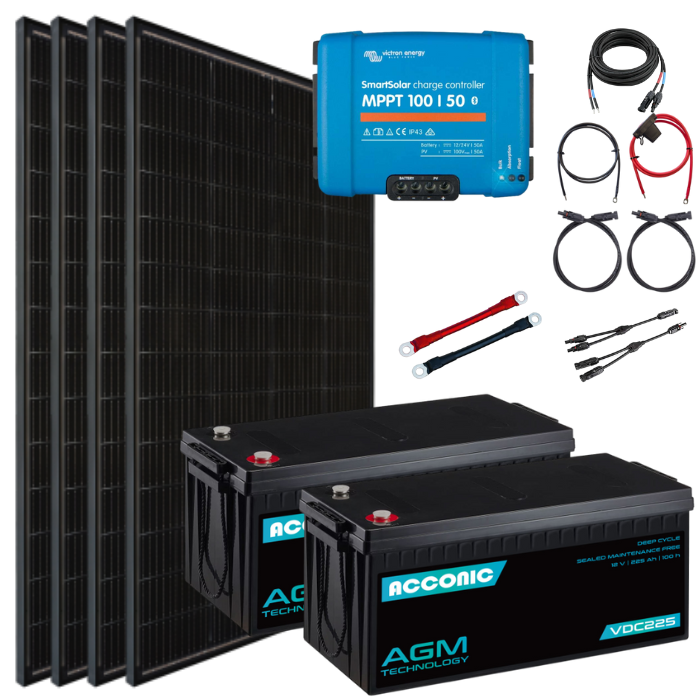 Solaranlage Basic-Set EXTRA LARGE - mit AGM Batterie