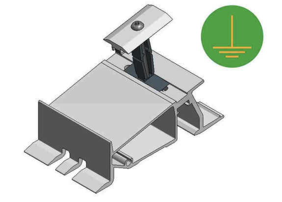 Van Der Valk 724660 Vorderfuß mit Mittelklemme Flachdachmontage ValkPro+ L10