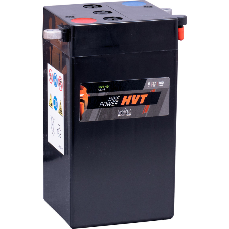 Intact HVT-10 Bike-Power HVT 22Ah Motorradbatterie 6V (DIN 02214) YB2-6
