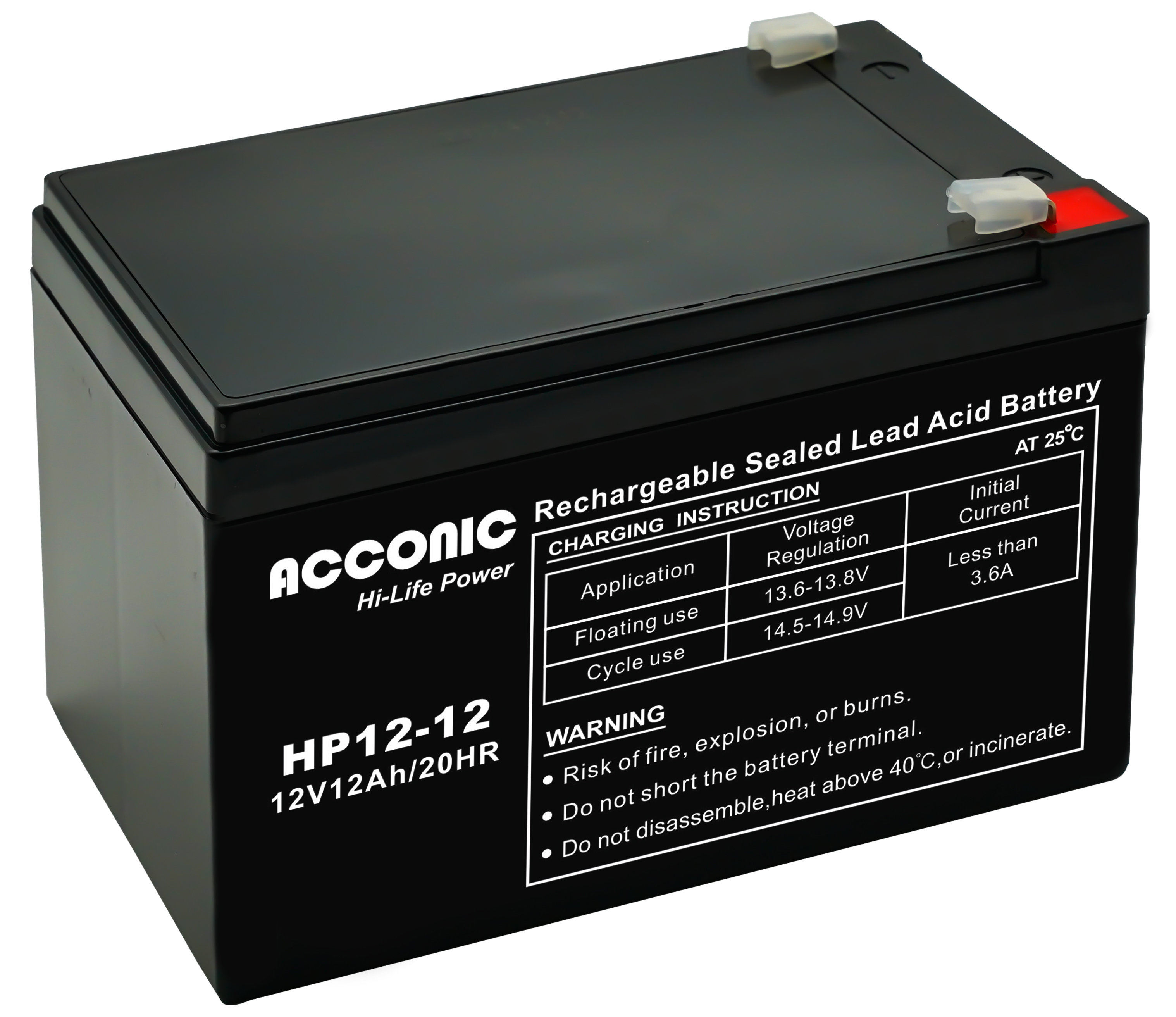 Acconic HP12-12 Hi-Life Power AGM 12V 12Ah Bleiakku