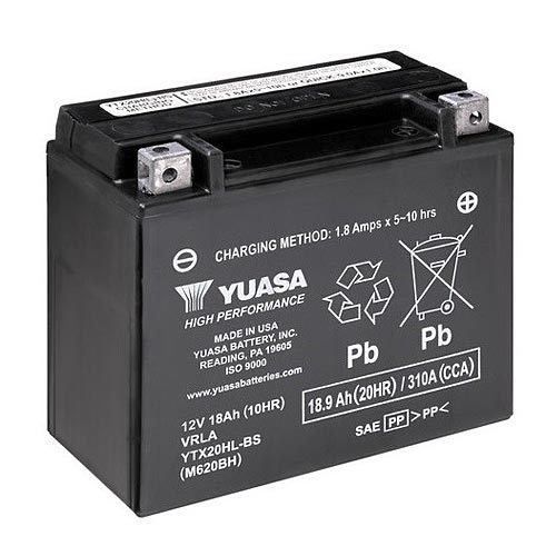 Yuasa YTX20HL AGM Motorradbatterie 18Ah 12V (DIN 81800 / DIN 82003)