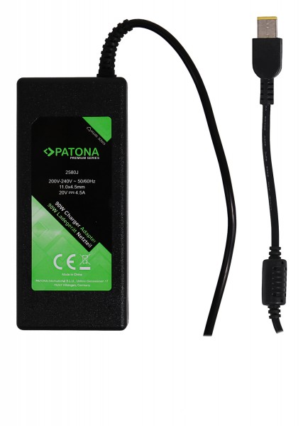 Premium Netzteil 20V 4,5A 90W Square Tip f. Lenovo ThinkPad T470P T460P T440P X1 Carbon von Patona