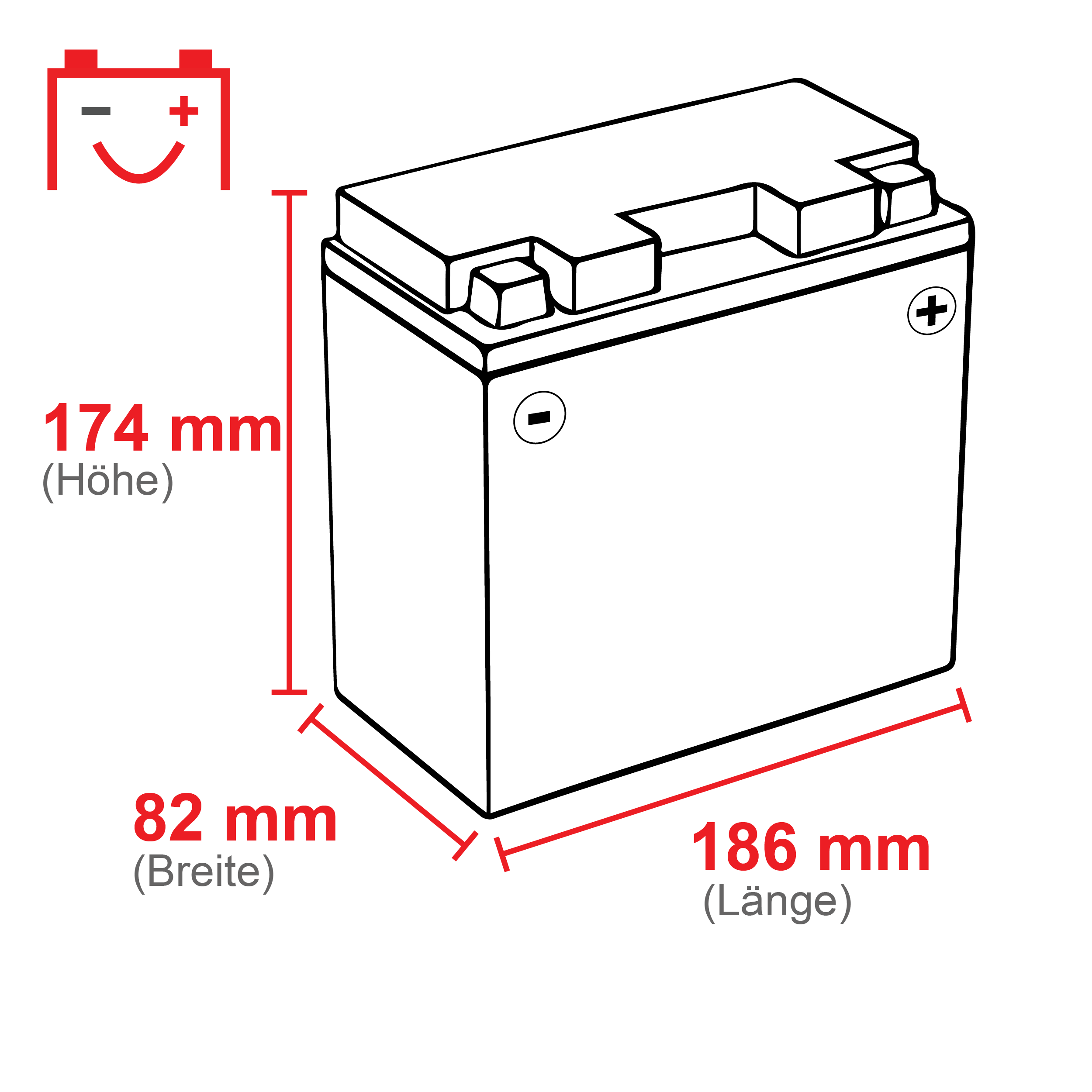 Exide G19 Bike Gel 19Ah Motorradbatterie (DIN 51913)