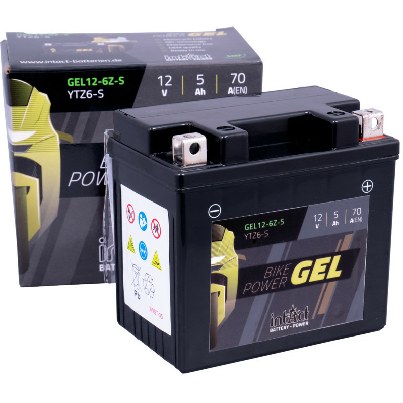 Intact GEL12-6ZS Bike-Power GEL 5Ah Motorradbatterie (DIN 50616) YTZ6-S, YTZ6V, TTZ7S-BS – Bild 2