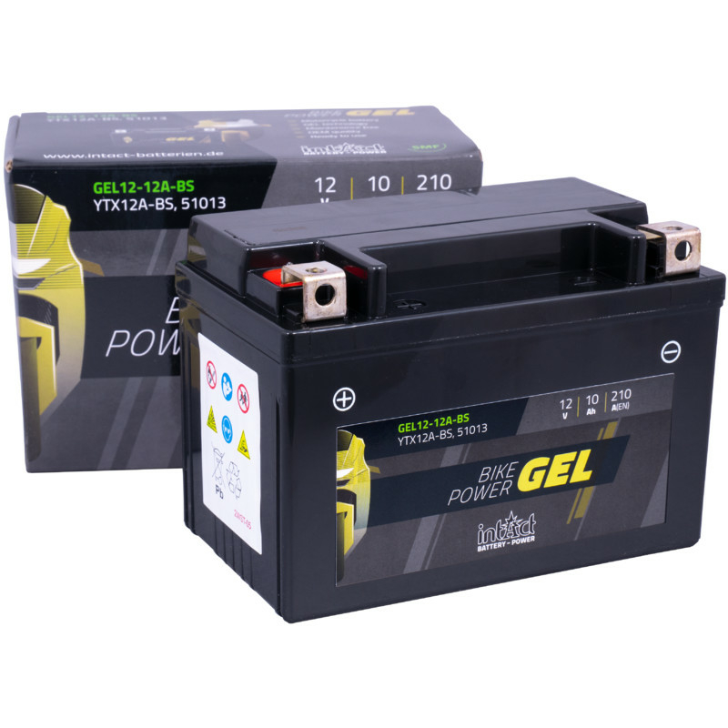 Intact GEL12-12A-BS Bike-Power GEL 10Ah Motorradbatterie (DIN 51013) YTX12A-BS – Bild 2
